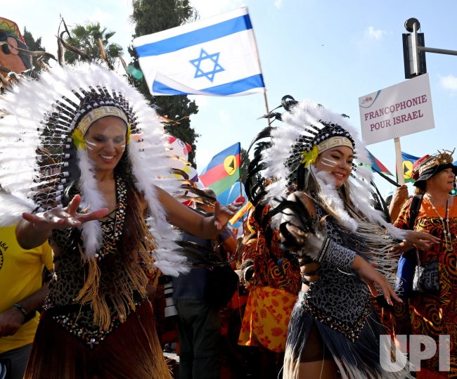 Pro-Israel Christians March In The Jerusalem Parade On Succot