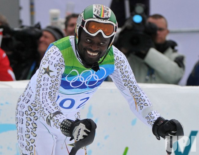 Ghana's Kwame Nkrumah-Acheampong competes in the Men's Slalom in Whistler