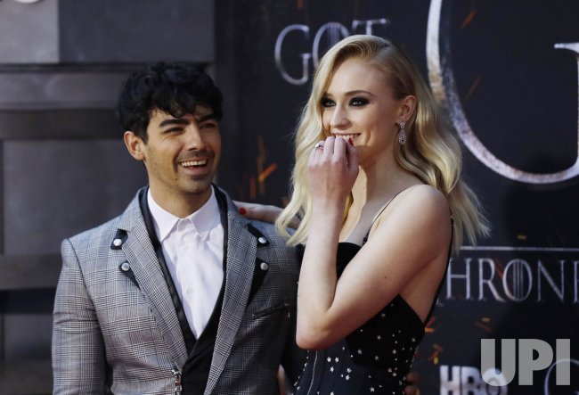 Sophie Turner at the Season 8 premiere of Game of Thrones