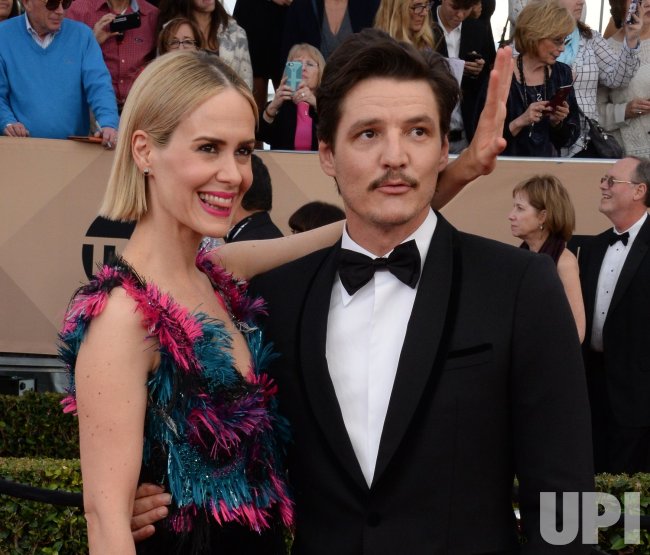 Sarah Paulson and Pedro Pascal attend the 22nd annual Screen Actors Guild Awards