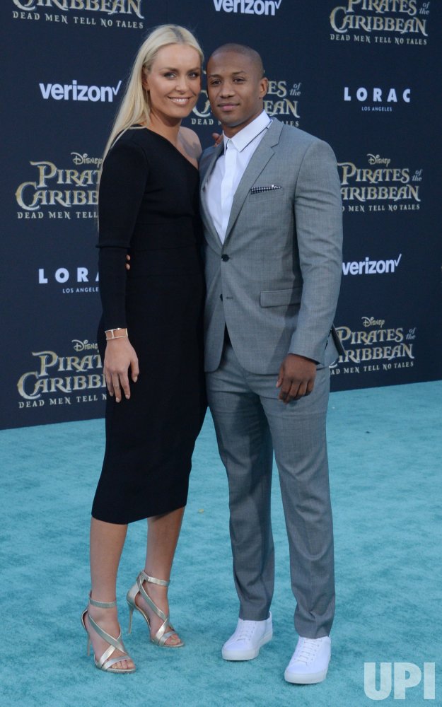 Lindsey Vonn and Kenan Smith attend the "Pirates of the Caribbean: Dead Men Tell No Tales" premiere in Los Angeles