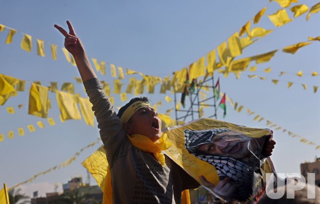 Fatah Supporters Mark the 18th Anniversary of The Death of Their Leader Arafat