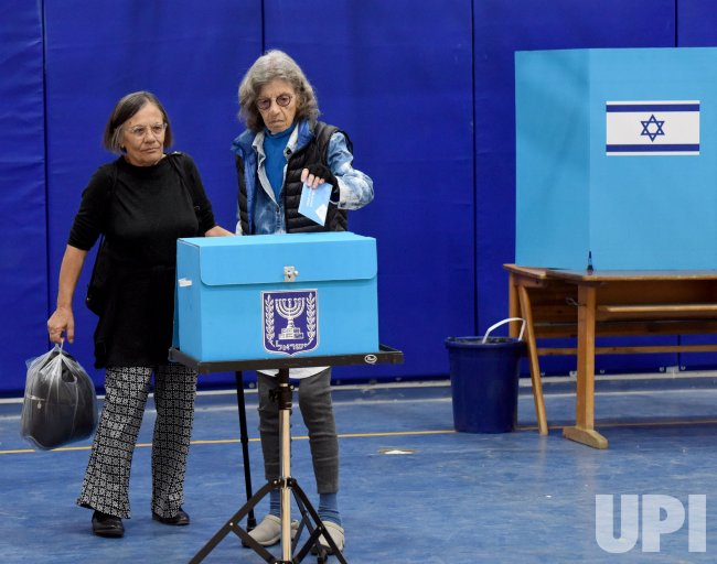 An Israeli Casts Her Vote In Israeli General Election