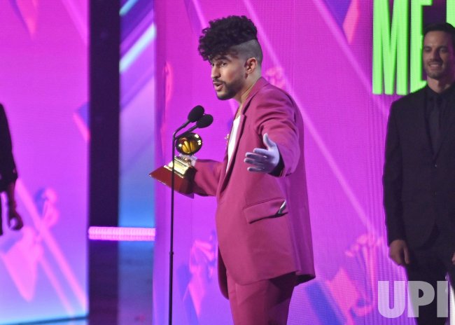 Bad Bunny Accepts Award at the Latin Grammy Awards in Las Vegas