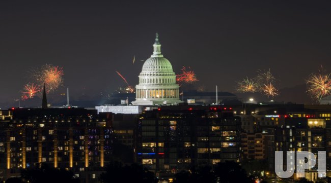 Fireworks in Washington, DC on July 4th