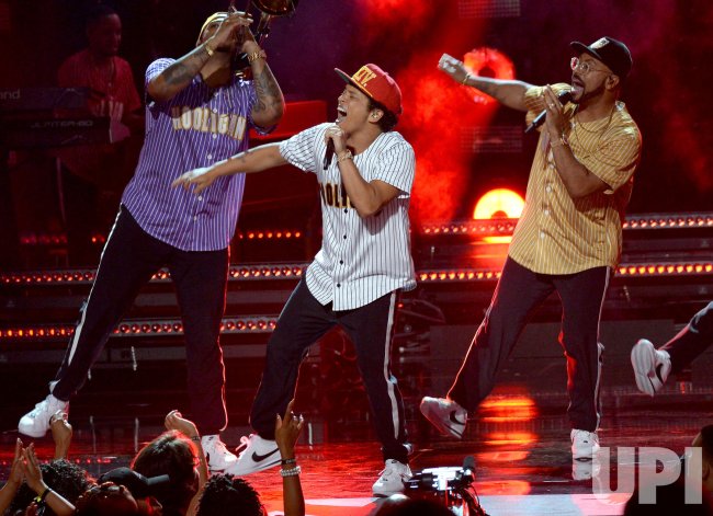 Bruno Mars performs at the BET Awards in Los Angeles