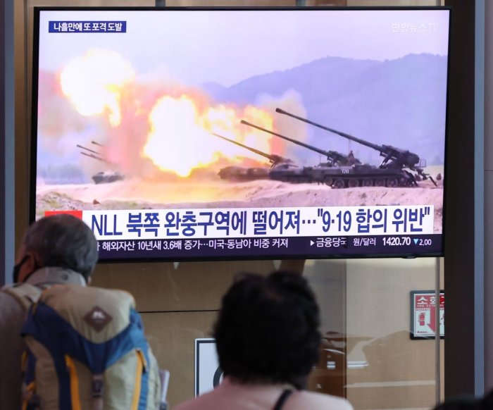 North Korea fires artillery rounds into 'buffer zones' near sea border