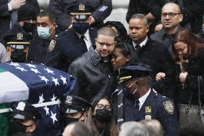 NYPD holds funeral for slain Officer Jason Rivera