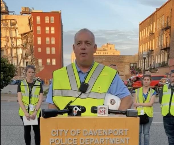 Rescue operations underway after building collapses in Davenport