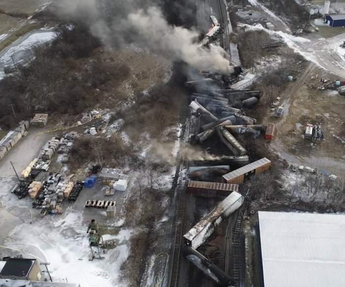 Ohio Gov. DeWine warns of possible explosion following train derailment
