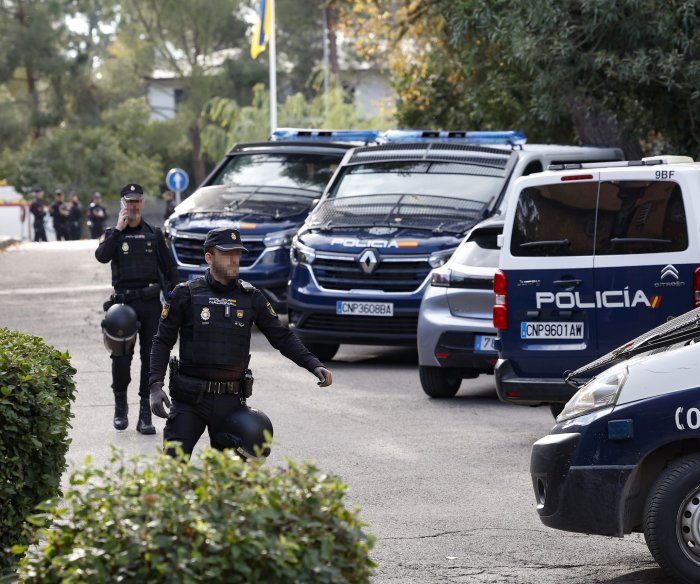 Parcel explosion at Ukrainian embassy in Madrid injures employee
