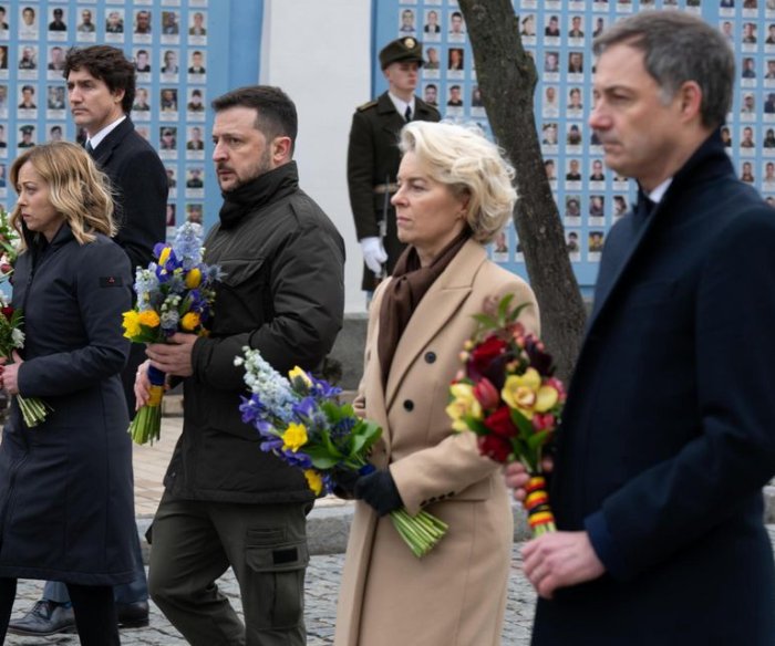 Zelensky, European leaders mark 2nd anniversary of invasion at Ukraine airfield