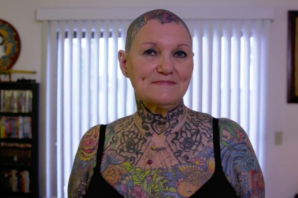 69-year-old becomes world's most tattooed woman 