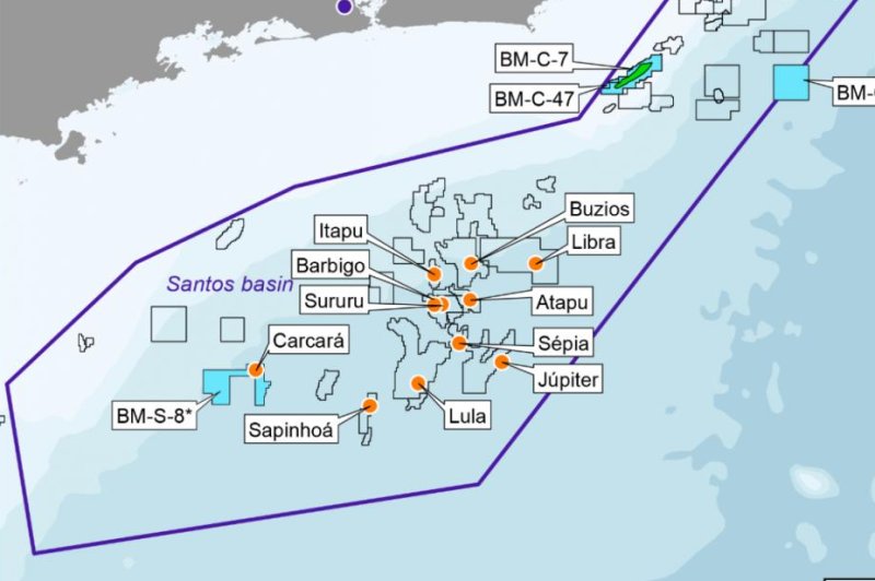 Norwegian energy company Statoil describes Brazil as a core part of its portfolio after increasing its hold in the offshore Santos basin. Map courtesy of Statoil