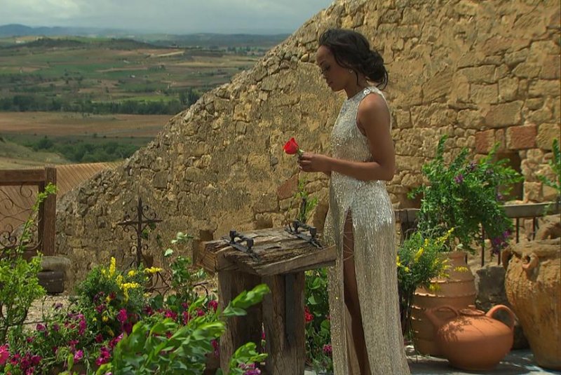 Rachel Lindsay on the season finale of The Bachelorette. Lindsay ended the latest edition of ABC's dating series by choosing chiropractor Bryan Abasolo. Photo courtesy of ABC