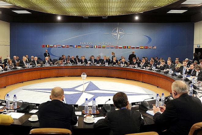 A NATO Ministers of Defense and Foreign Affairs meeting at NATO headquarters in Brussels, Belgium in 2010. (Defense Department/U.S. Air Force Master Sgt. Jerry Morrison)