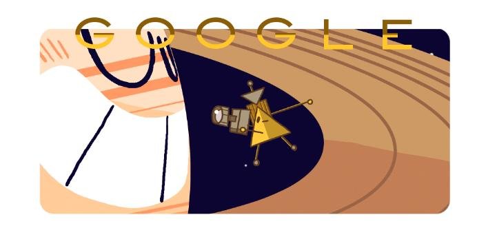 Google marks the Cassini Spacecraft's final Saturn mission with new Doodle