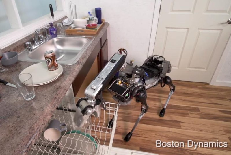Firm unveils 'robot dog' that does the dishes