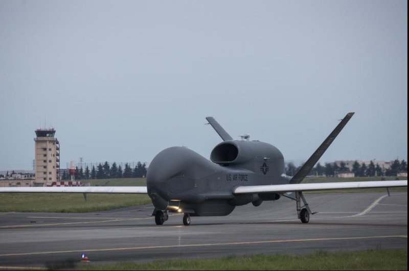 Global Hawk UAV on take-off. Photo courtesy of U.S. Air Force