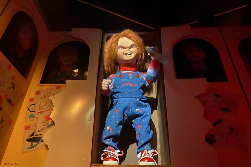 Chucky welcomes you to Halloween Horror Nights. Photo by Fred Topel/UPI