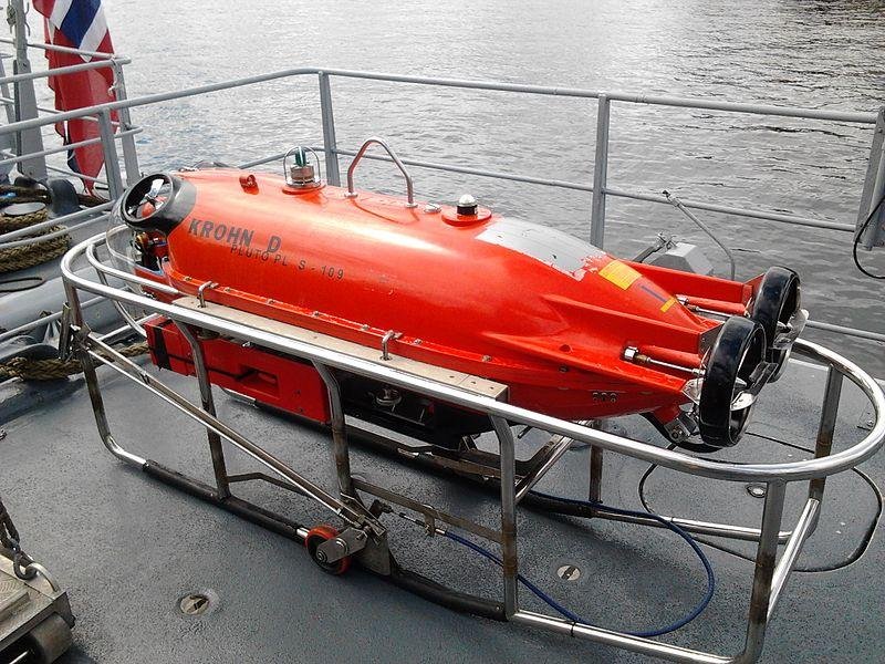 A Norwegian unmanned underwater vehicle for counter-mine operations. Photo by KEN.