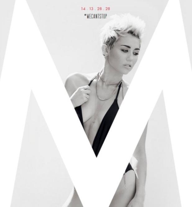 Miley Cyrus sports racy 'monokini' for 'We Can't Stop' cover