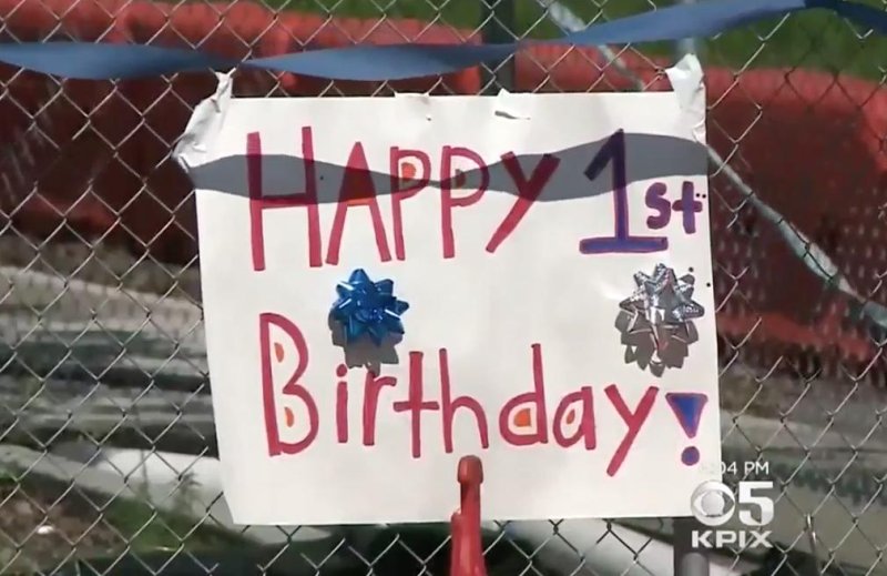 California town celebrates 'birthday' for year-old sinkhole