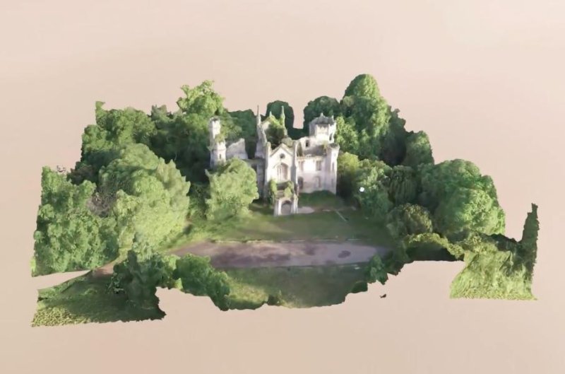 Man uses drone to 3D map abandoned Scottish mansion
