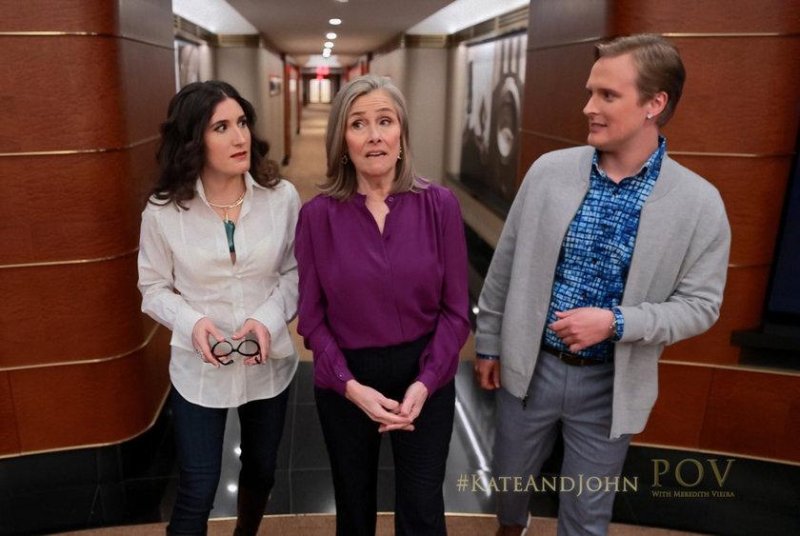 Left to right, Kate Berlant, Meredith Vieira and John Early can now be seen in the sketch-comedy special, "Would it Kill You to Laugh?" Photo by Peacock