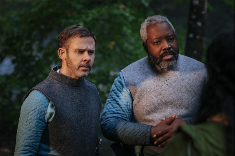 Dominic Monaghan (L) from "Lost" and Kadeem Hardison from "A Different World" can now be seen in the sci-fi series, "Moonhaven." Photo courtesy of AMC