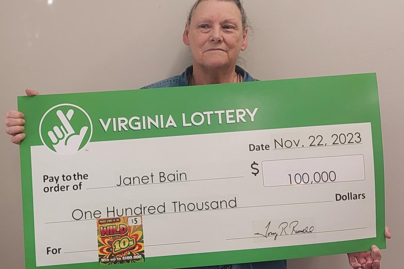 Janet Bain stopped at a convenience store to buy a soda and ended up winning $100,000 from a scratch-off lottery ticket. Photo courtesy of the Virginia Lottery