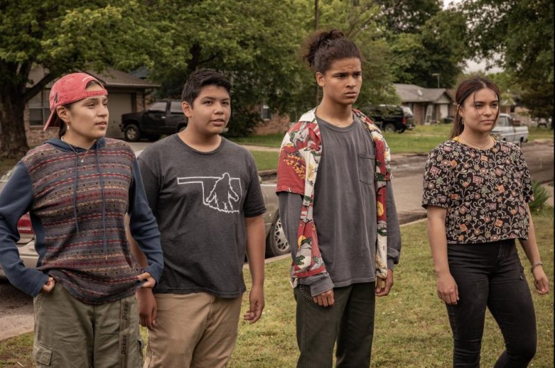 From left, Paulina Alexis, Lane Factor, D'Pharaoh Woon-A-Tai and Devery Jacobs star in "Reservation Dogs." Photo courtesy of FX