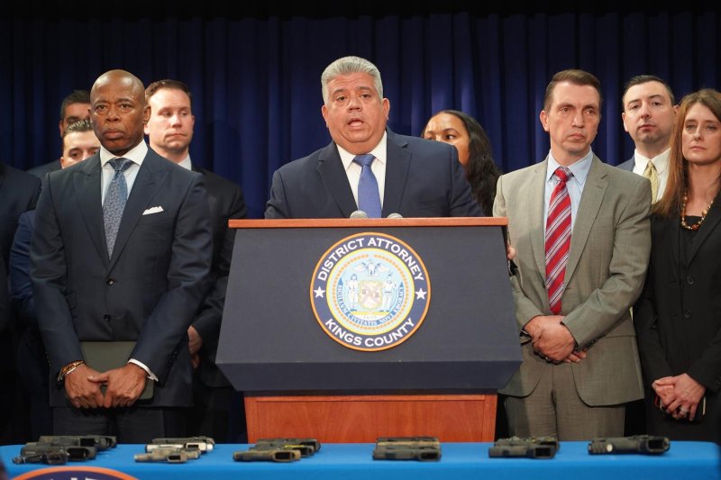 Brooklyn District Attorney Eric Gonzalez announced a 140-count indictment Tuesday charging 32 people. Photo courtesy of Brooklyn District Attorney's Office/Facebook