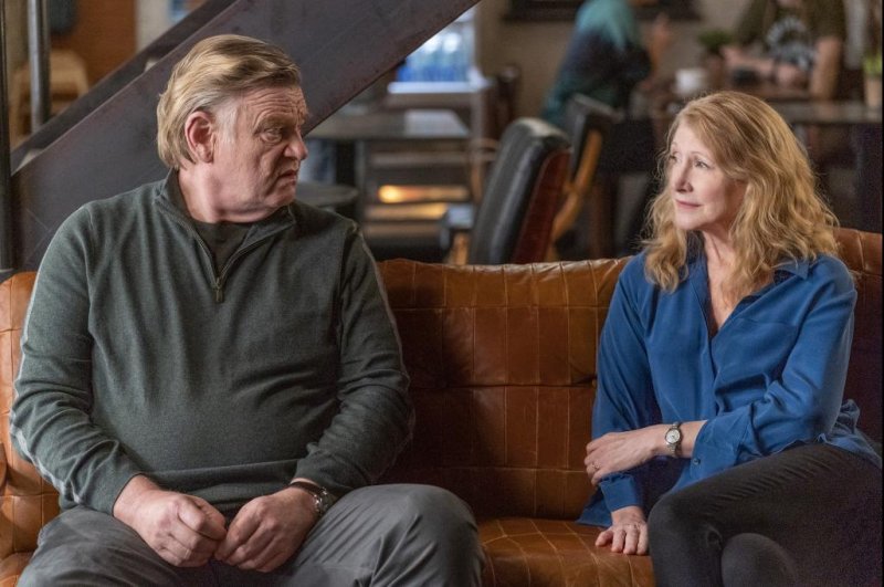Scott (Brendan Gleeson) and Ellen (Patricia Clarkson) argue before marriage counseling. Photo courtesy of Sundance TV