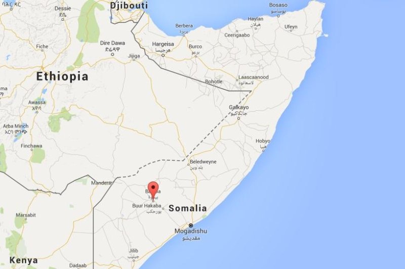 Terrorist group al-Shabab claimed responsibility for two blasts that killed at least 21 people in the Somali town of Baidoa on Sunday. Google Maps image