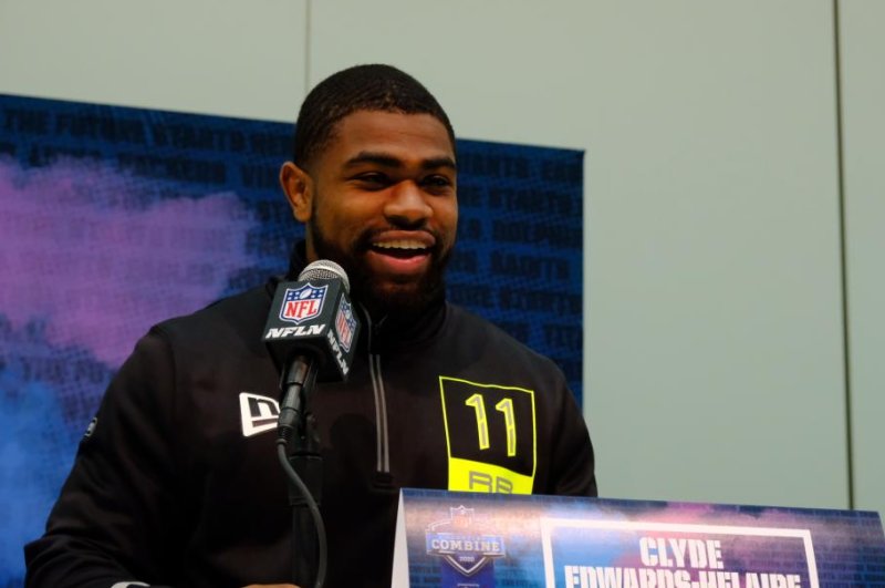 Former LSU running back Clyde Edwards-Helaire has&nbsp; been asked to also work out with the wide receivers at the 2020 NFL Scouting Combine in Indianapolis. Photo by Alex Butler/UPI