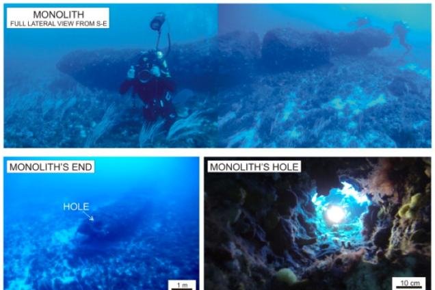 Underwater monolith found off Sicilian coast