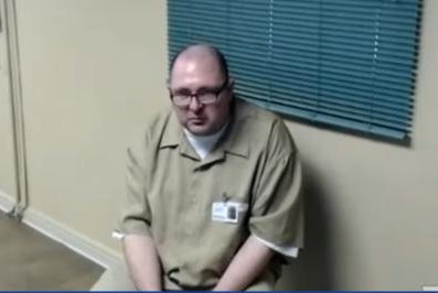 Image of Michael Carneal during his Zoom parole hearing last week conducted by the Kentucky Parole Board. The board ruled Monday that he should spend the rest of his life in prison. Photo courtesy of WLKY-TV