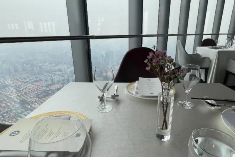 Heavenly Jin restaurant, on the 120th floor of Shanghai Tower, was named the world's highest restaurant in a building by Guinness World Records. Photo courtesy of Guinness World Records