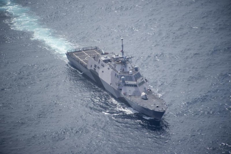 U.S. Navy conducts LCS restrained missile firing