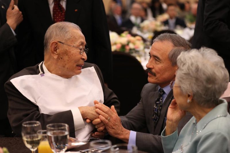 South Korean retired Gen. Paik Sun-yup (L), a Korean War hero, has joined a group that is voicing concern over North Korea policy in Seoul. File Photo by Yonhap/EPA-EFE