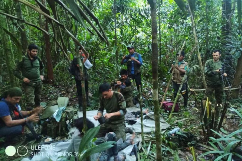 Four children who went missing in a May 1 plane crash have been rescued after spending 40 days in the Colombian jungle. Photo Courtesy of Office of Colombian Presidency/Twitter