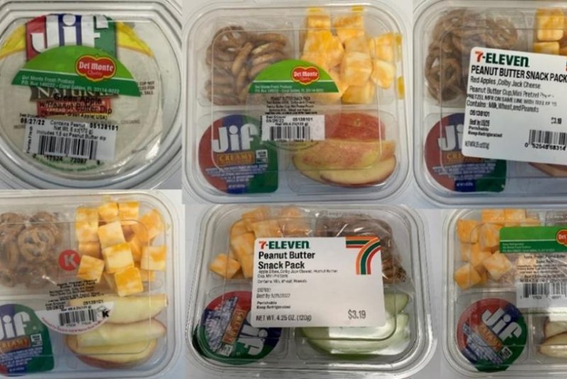 Snacks including, fudge and packaged apple slices made with Jif peanut butter have been recalled amid an outbreak of salmonella linked to the peanut butter. Photo courtesy U.S. Food and Drug Administration
