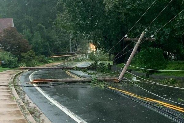 Hundreds of thousands of people are without power in Atlantic Canada while parts of Massachusetts and Maine were hit with coastal flooding and strong winds as Lee moved closer to landfall on Saturday. Photo courtesy of Nova Scotia Power