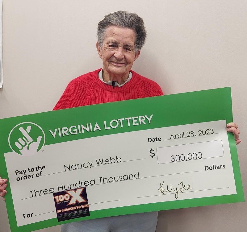 Nancy Webb of Appomattox, Va., said her local Kroger store's banana shortage led to her winning a $300,000 prize from a scratch-off lottery ticket. Photo courtesy of the Virginia Lottery