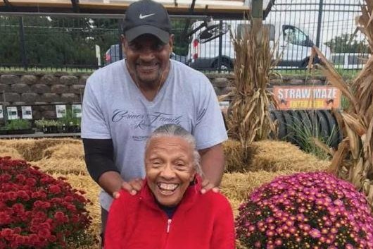 Larry Griner resigned from his job in California and moved back to his childhood home in Baltimore nearly five years ago so he could care for his mother, Norma. Photo courtesy of HealthDay
