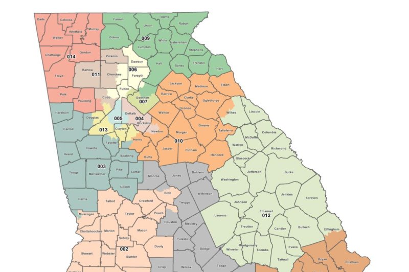 A newly redrawn map of Georgia's congressional districts was signed into law by Gov. Brian Kemp on Friday following a special session held this week by state lawmakers. Image by Georgia General Assembly
