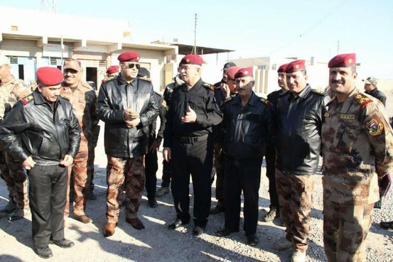 High-ranking members of the Iraqi security forces gather following the Iraqi Counter Terrorism Service's surprise raid of the Mosul's Muthana district on Friday. Iraqi forces are working to capture Mosul away from Islamic State control. Photo courtesy of Iraqi Counter Terrorism Service
