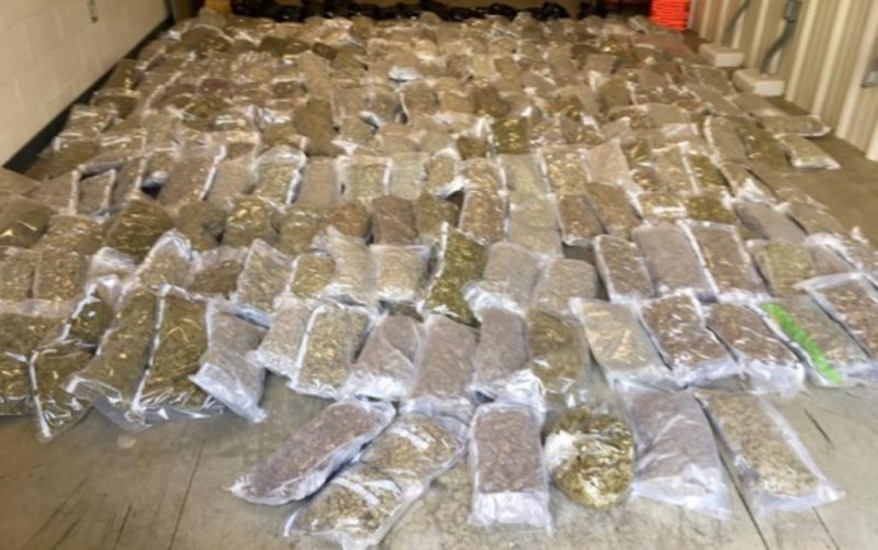 Police performing a routine commercial vehicle inspection on a truck loaded with fresh lettuce found 260 pounds of marijuana hidden within the shipment. Photo courtesy of the Indiana State Police