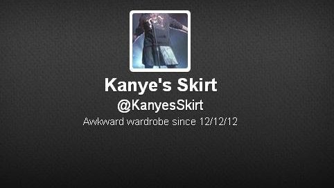 Kanye West Skirt has its own Twitter account